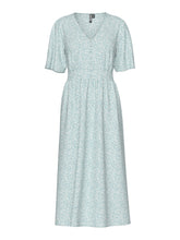 Pieces Tala Midi Dress - Cloud Blue/ Flower